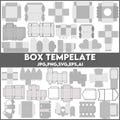 Box Template SVG Bundle: 32 DIY Paper Craft Gift Boxes, Favor Gift, Cutting Files