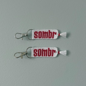 Sombr Keychain - Woven Friendship Bracelet Style Keyring