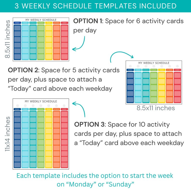 Toddler Weekly Schedule | Visual Routine Chart | 150+ Printable ...