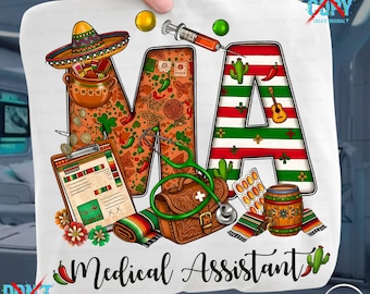 Mexican Medical Assistant PNG, Cinco de Mayo Sublimation Design (Digital Download)