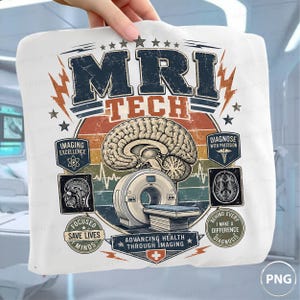 MRI Tech PNG | Radiology Technologist Gift | Vintage Medical Imaging Sublimation