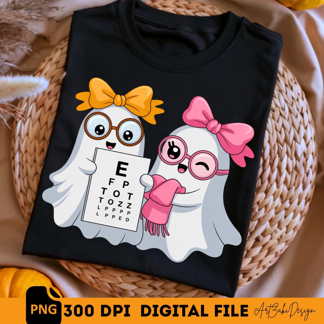 Ghost Optometrist PNG | Funny Halloween Shirt Design (digital Download ...