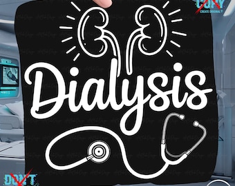 Dialysis Nurse PNG: Funny Medical Sublimation Design (Digital Download)