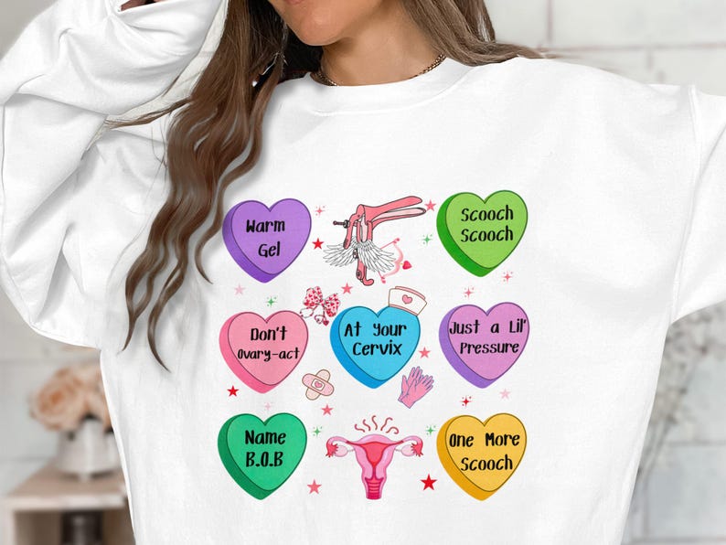 OBGYN Nurse Candy Heart Valentine PNG | Funny Gynecology Design - Etsy