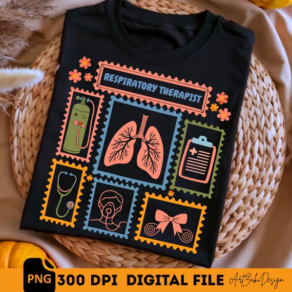 Coquette Respiratory Therapist PNG: Pulmonology Lungs Design (Digital Download)