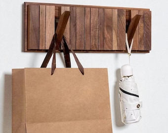 Perchero de piano de madera maciza / Ganchos magnéticos de pared