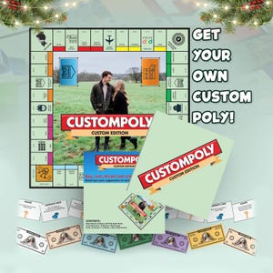 Custompoly Board Game: Game Board, Customized Gift, Personalized Board Game, Christmas Gift, Custom Board Game, Customized Game