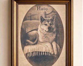 Custom Pet Portrait from Photo – Personalized Dog Memorial Gift – Vintage Style Pet Art, Cat or Dog Portrait from Photo, Sympathy Gift