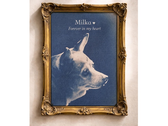 Pet Portrait from Photo, Custom Portrait of Dog, Dog Cat or Other Pets, Personalized Memorial Gift, Handmade Art, Unique Pet Lover Gift