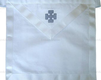 Grembiule del 31° grado del Rito Scozzese - Interamente bianco con logo