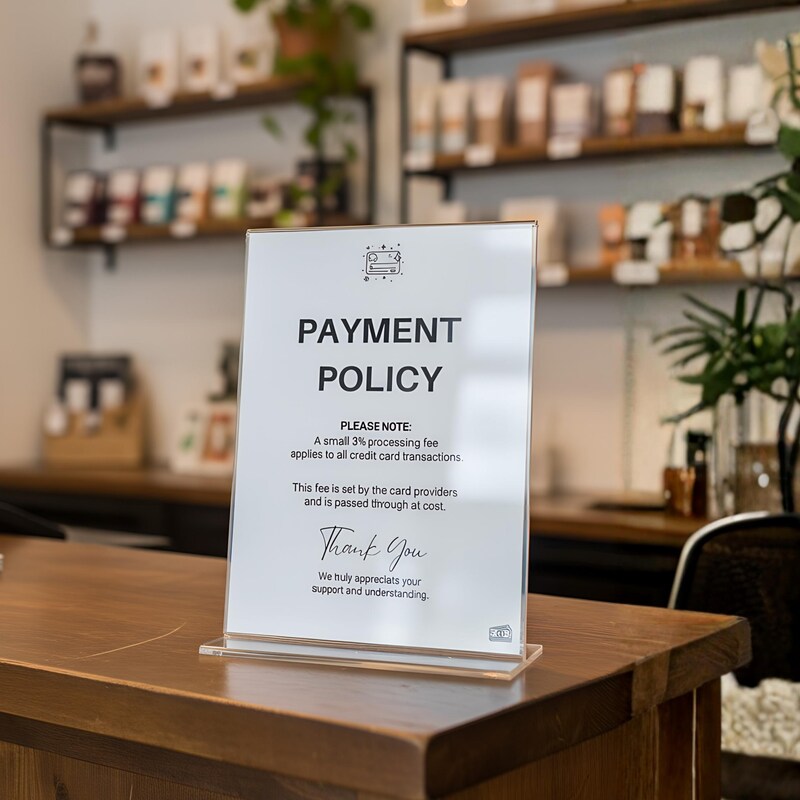 Credit Card Surcharge Sign - Etsy