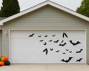 Murciélagos magnéticos, decoración de murciélagos para Halloween, decoración de terror para exteriores, imanes para garaje, paquete de 16