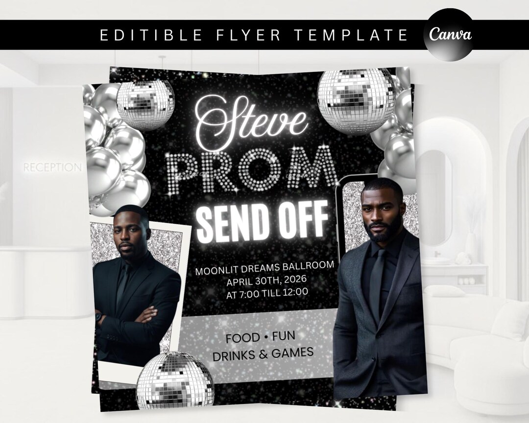 Prom Send off Flyer: Editable Canva Template (digital Download) - Etsy UK