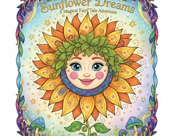 Sunflower Dreams - Kids Coloring Book, 22 Pages, PDF Download