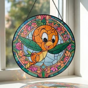 Atrapasueños acrílico de pájaro naranja de Disney, adorno para ventana del Festival de Jardín de Flores y Pájaros de Epcot de Disneyland, regalos mágicos para fans de WDW Epcot