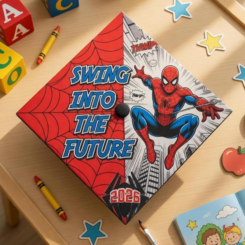 Spiderman Graduation Spiderman Graduation Cap - Etsy