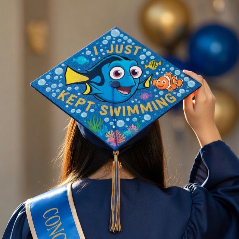 Finding Nemo Topper, Dory Graduation Cap Topper, Nemo and Friends ...
