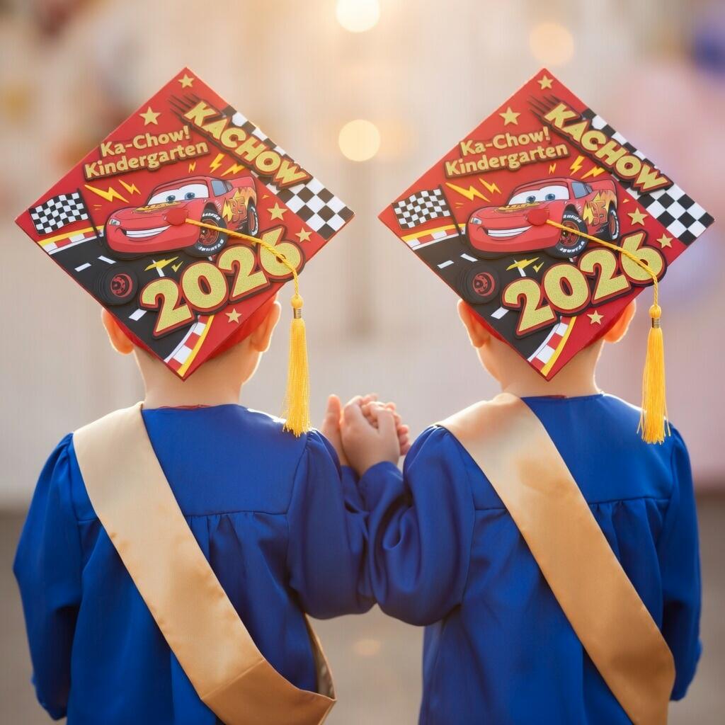 Cars Graduation Lay Disney Cars Graduation Cap Topper, Race Car Kinder Grad 2026, Lightning ...