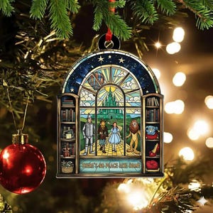 Wizard Witch Ornament, Oz Christmas Acrylic Ornament, Emerald City Holiday Decor, Movie Themed Christmas Ornament, Unique Home Keepsake