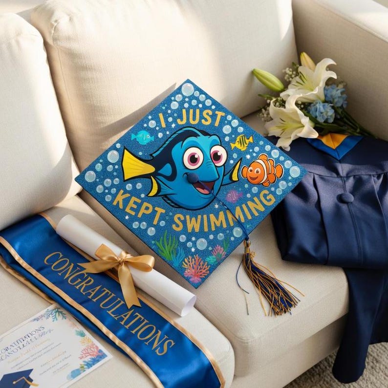 Finding Nemo Topper, Dory Graduation Cap Topper, Nemo and Friends ...