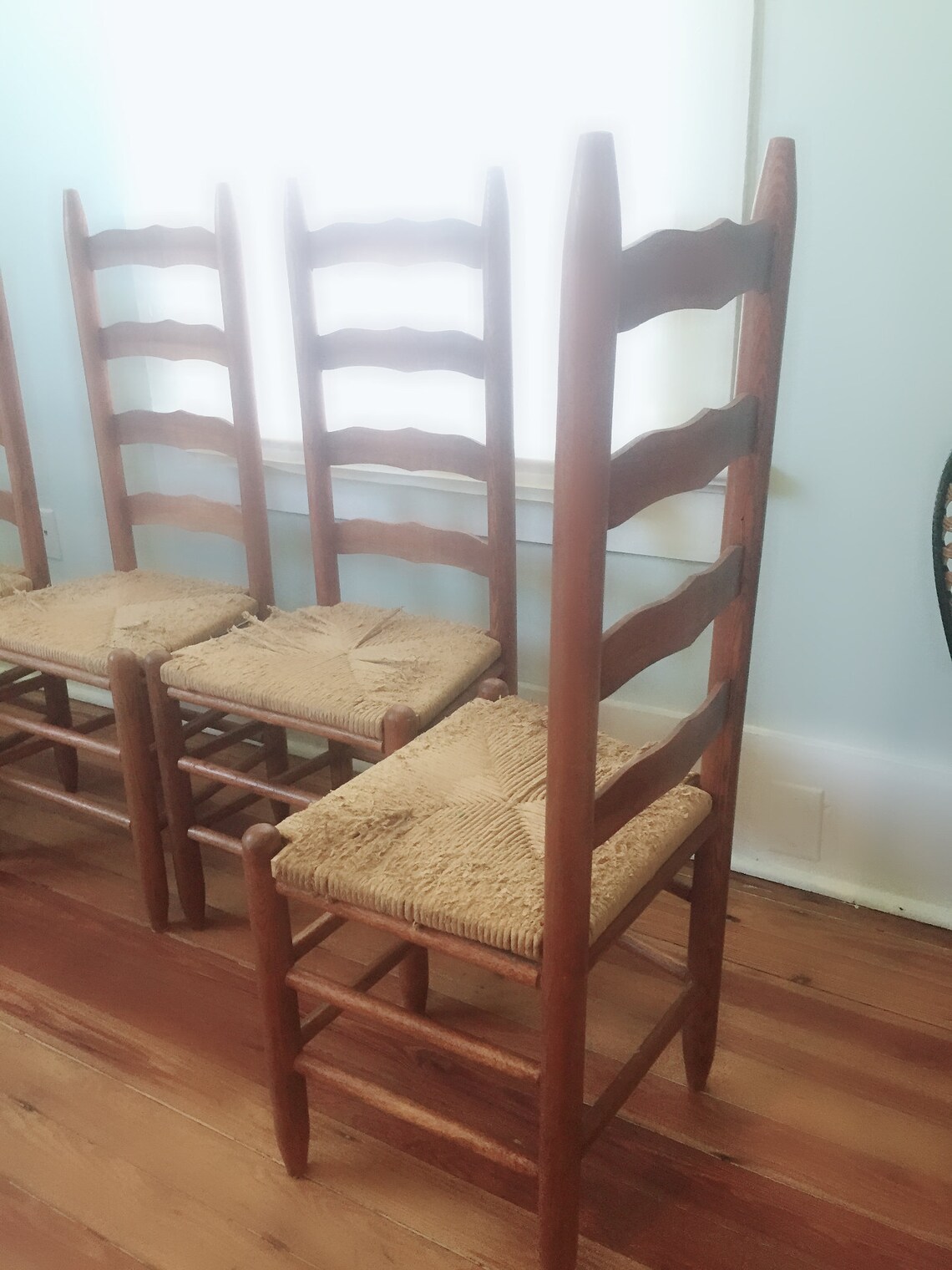 Farmhouse Chairs// Authentic Ladderback chairs Dining Chairs Etsy