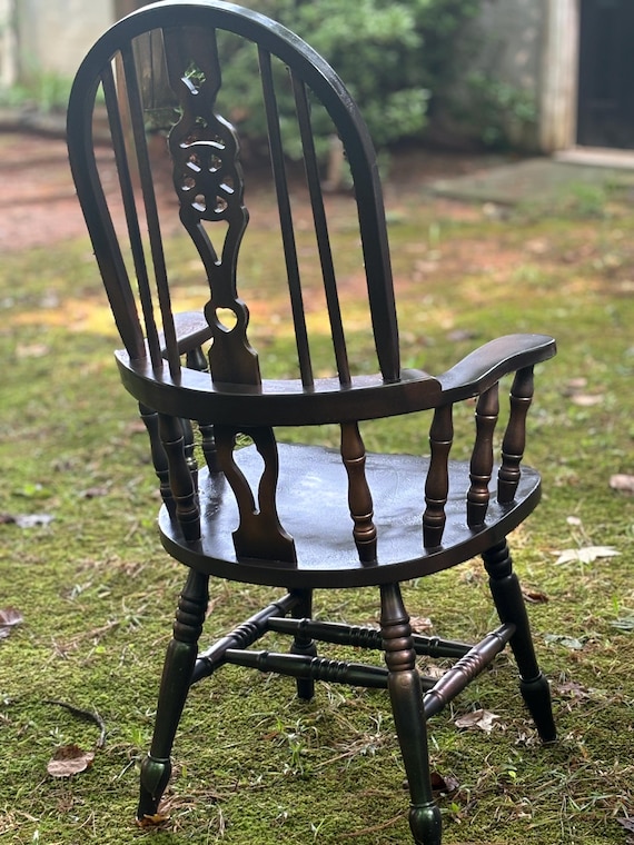 家具 Vintage Windsor chair Costway Black Vintage Windsor Dining Side Chair Wood