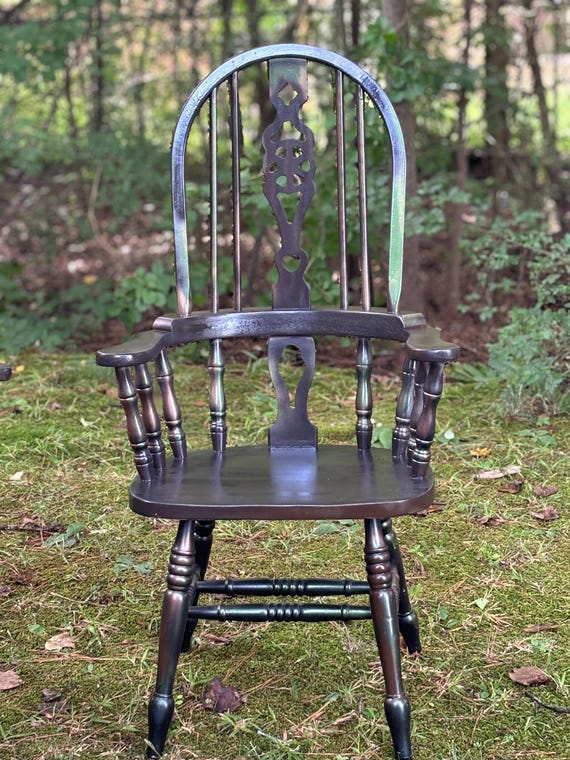 家具 Vintage Windsor chair Costway Black Vintage Windsor Dining Side Chair Wood