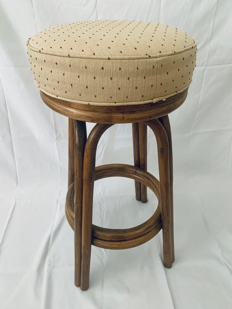 Incredible Rattan Bar Stools // Vintage Rattan Swivel Bar Etsy