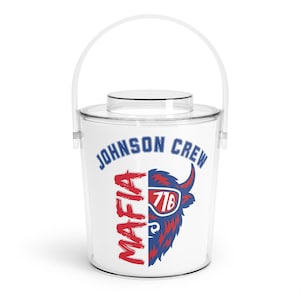 Custom Mafia Buffalo Head Acrylic Ice Bucket | Personalized Barware