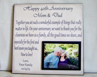 anniversary gift for parents mom dad anniversary etsy