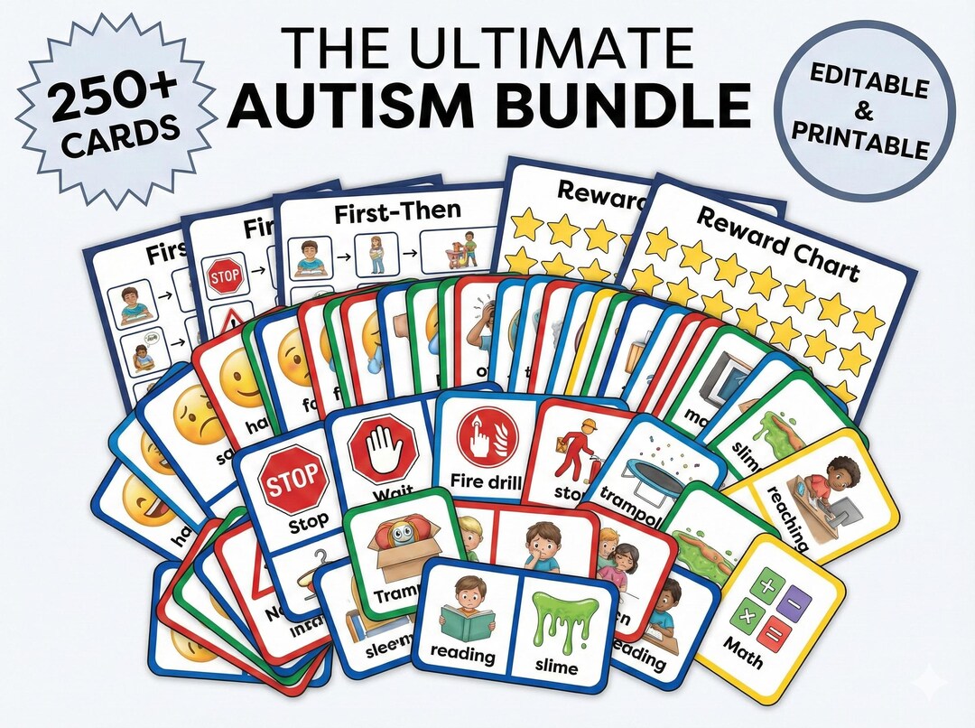 Visual Schedule for Autism Bundle | 250+ PECS Communication Cards ...