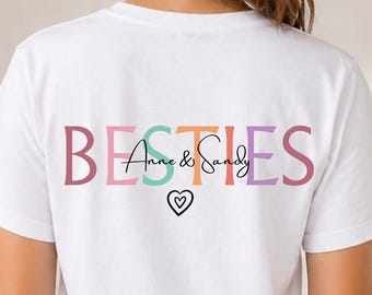 Personalized Besties Shirt Sweater, Best Friend Gift, Matching Outfits, Birthday/Christmas Gift, Bestie Gift Idea