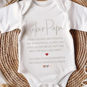 Personalized Baby Bodysuit – Gift for Expectant Fathers – Dear Dad Bodysuit – Pregnancy Announcement Baby Announcement