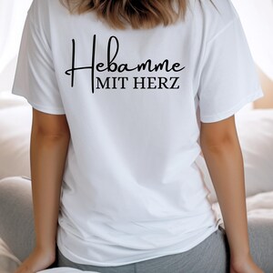 Midwife shirt, midwife with heart, personalized shirt, midwife gift, thank you midwife, profession shirt