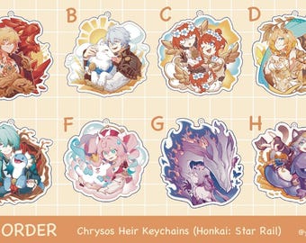 Honkai Star Rail Acryl Schlüsselanhänger, wählen Sie aus 8 Zeichen
