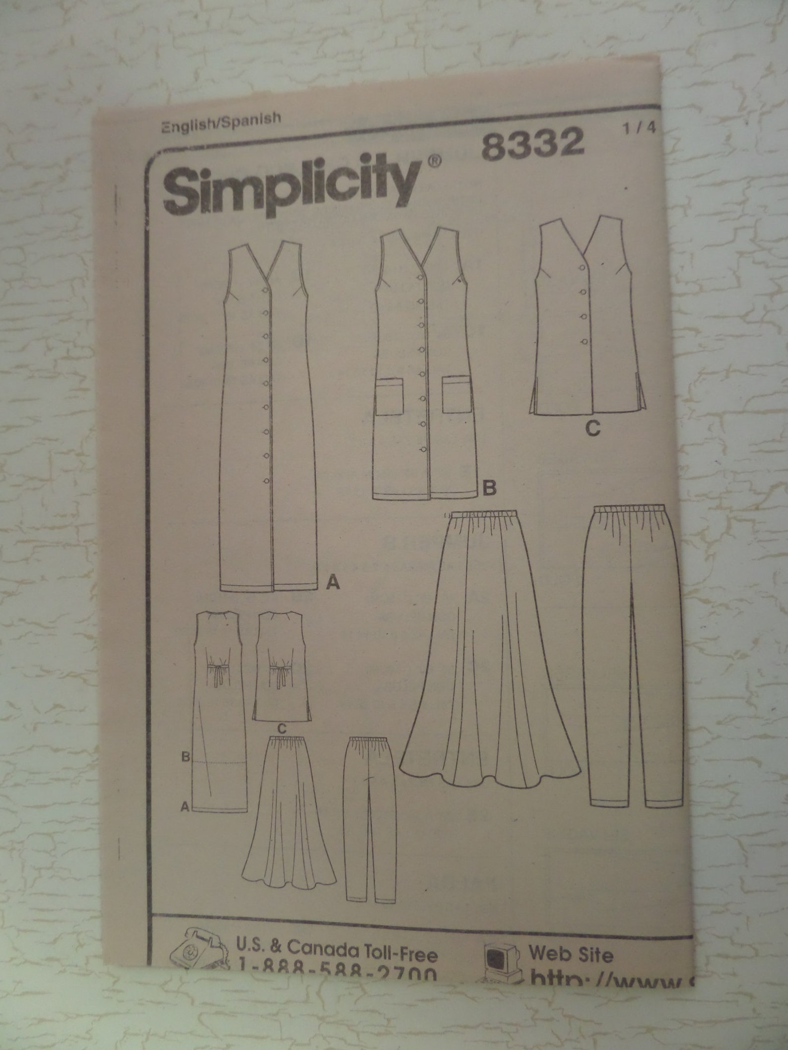 BUTTON JUMPER Pattern Simplicity 8332 Miss 1216 Etsy