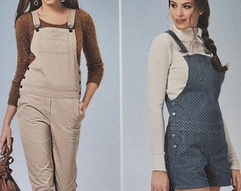 BIB OVERALLS Pattern • Burda 6599 • Miss 6-18 • Semi Fit Overall • Short Overalls • Sewing Patterns • Womens Patterns • WhiletheCatNaps