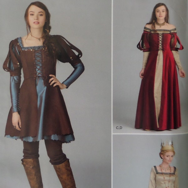 RENAISSANCE GOWN Pattern • Simplicity 1773 • Miss Sizes • Laced Overdress • Medieval • Costume Patterns • Sewing Patterns • WhiletheCatNaps