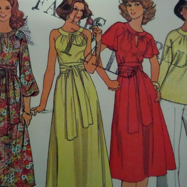 MAXI SUNDRESS DRESS Pattern • McCall's 6012 • Miss 18-20 • Flutter Sleeve Dress • Pullover Dress • 1978 • Vintage Patterns • WhiletheCatNaps