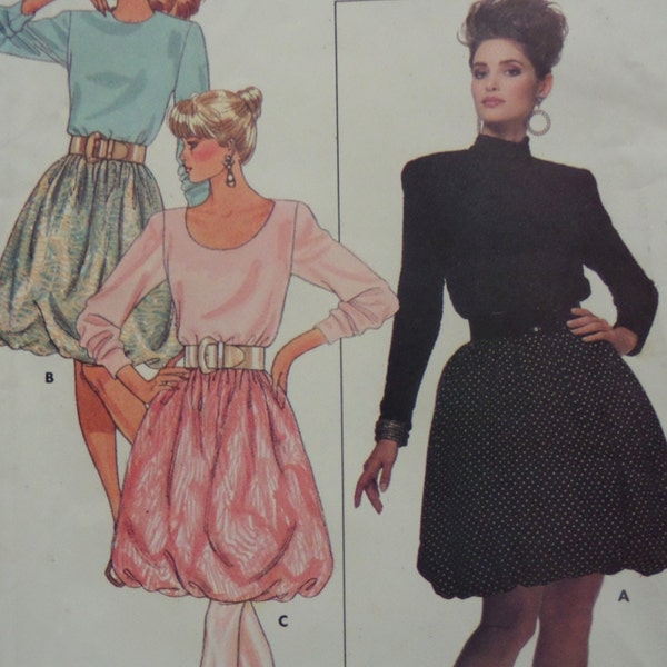 BALLOON DRESS Pattern • Butterick 5868 • Miss 6-10 • Bubble Hem • Retro 80s Dress • Sewing Patterns • Womens Patterns • WhiletheCatNaps