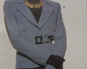 LOOSE FIT JACKET Pattern • Vogue 1630 • Miss Sizes • Designer Suit • A Line Skirt • Sewing Patterns • Vogue Designer • WhiletheCatNaps