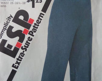 Knit Pants Pattern: Simplicity 5149, Miss 10-14, Uncut, Elastic Waist, Pull-On, 1980s, Womens Sewing Patterns, WhiletheCatNaps