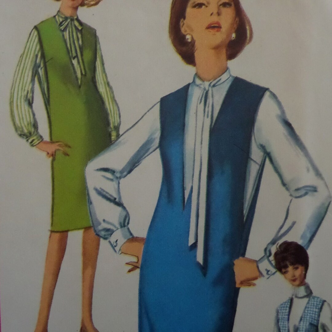 V NECK JUMPER Pattern Simplicity 5482 Miss 14 Dart Fit Blouse Lined ...