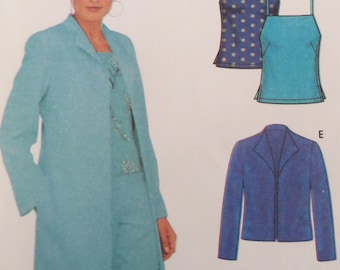 Duster Coat Sewing Pattern: Simplicity 9572, Miss 12-18, Uncut, Camisole, Skirt, Pull-On Pants, Womens Sewing Patterns, WhiletheCatNaps