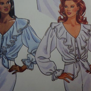 PEASANT BLOUSE Pattern • Butterick 6803 • Miss Sizes • Flounced Collar • Boho Blouses • Sewing Patterns • Womens Patterns • WhiletheCatNaps