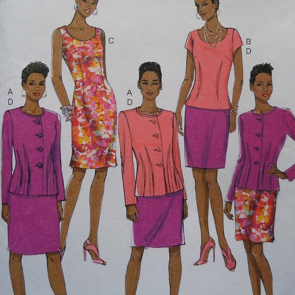 SHEATH DRESS Pattern • Butterick 6184 • Miss 14-22 • Semi Fit Jacket • High Waist Skirt • Sewing Pattern • Womens Patterns • WhiletheCatNaps