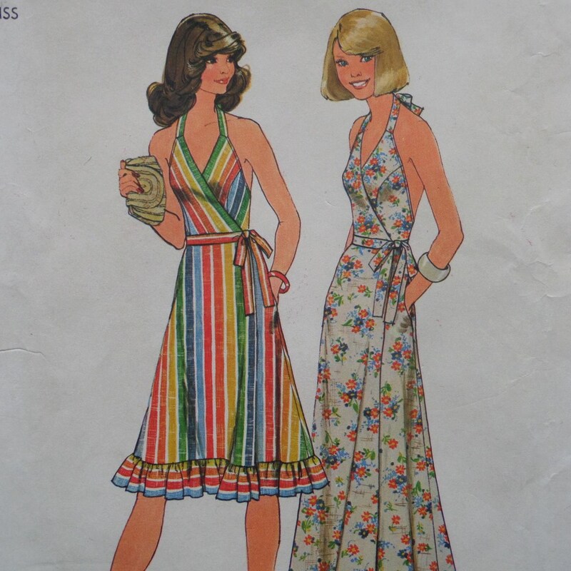 Wrapped Sundress Pattern 70s Sundress Pattern - Etsy