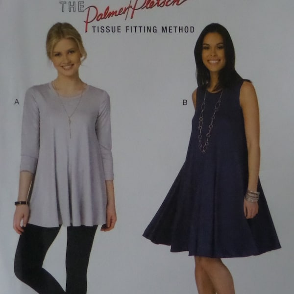 SWING DRESS Pattern • McCalls 7407 • Miss 6-14 • Knit Pullover Dress • Flared Top • Sewing Patterns • Womens Patterns • WhiletheCatNaps
