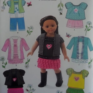 Doll Clothes Pattern: Simplicity 1902, 18 Inch Dolls, Uncut, Blouse, Pants, Jacket, Skirt, Craft Sewing Patterns, WhiletheCatNaps