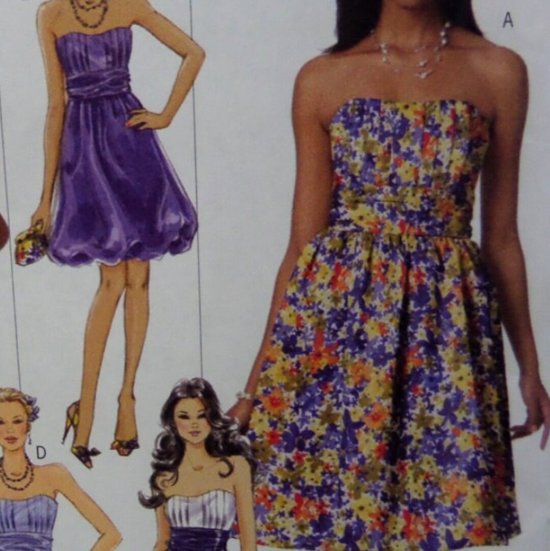 Midriff Dress Pattern: Butterick 5457, Miss Sizes, Uncut, Bubble Dress ...